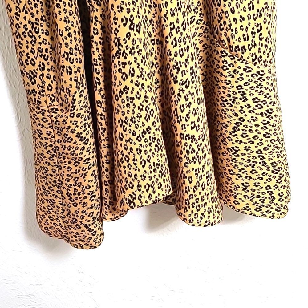 Who What Wear Leopard Midi-Dress with Halter-Top & Ruffles, Size XS - Picture 7 of 10